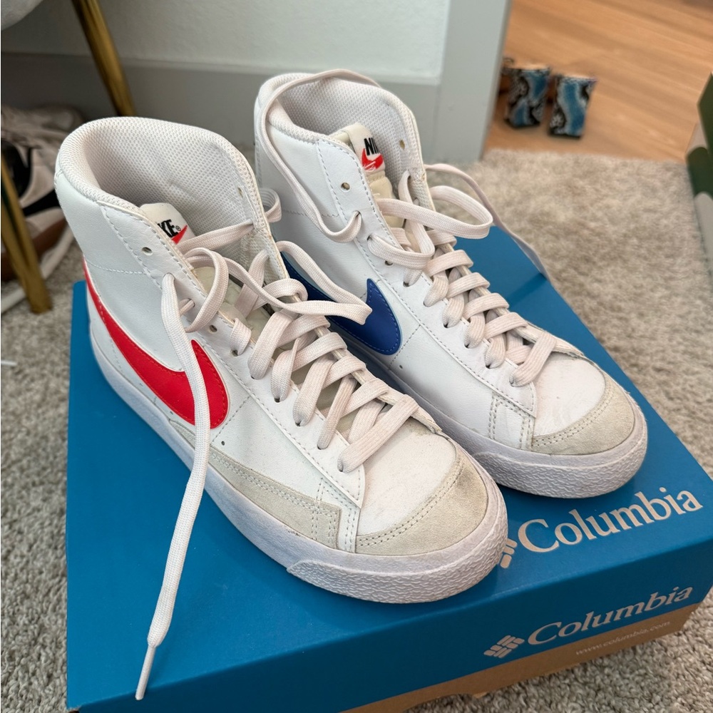 Nike Blazer Mid ‘77 with Red and Blue Accents